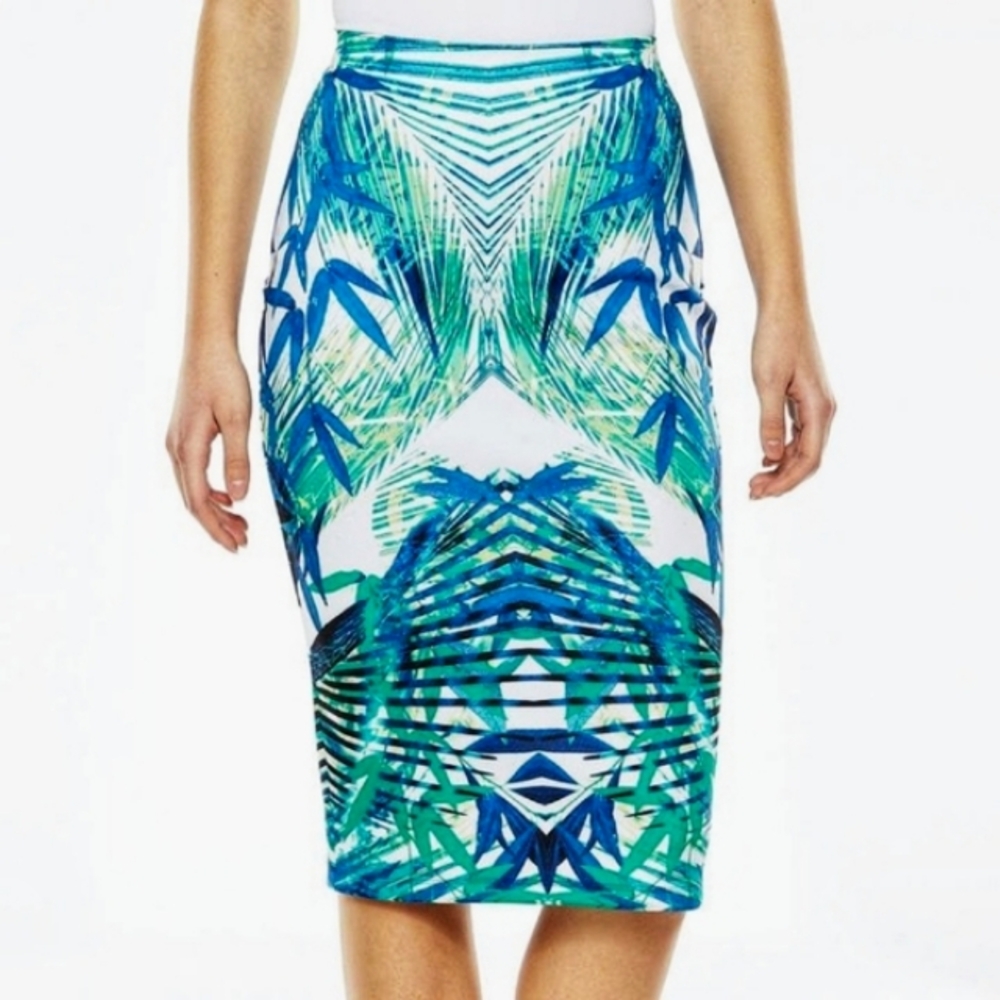 (3/$25) Apt. 9 Flower Print Pencil Skirt